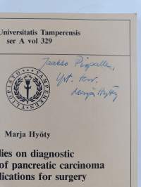 Studies on Diagnostic Evaluation of Pancreatic Carcinoma - Implications for Surgery (signeerattu, tekijän omiste)