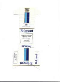 Belmont Extra Mild -  Hinta veroineen 7,35 mk  tupakkaetiketti tupakka-askin aihio koottava käyttämätön