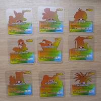 9 kappaletta Pokemon Lamincards -kortteja