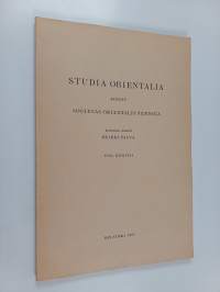 Stdia orientalia edidit societas orientalis fennica XXXVIII