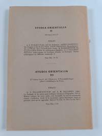 Studia orientalia III