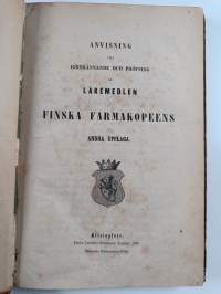Anvisning till igenkännande och pröfning af läkemedlen i Finska farmakopeens andra upplaga
