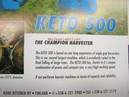 Keto 500 harvester -brochure, myyntiesite englanniksi
