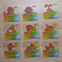 9 kappaletta Pokemon Lamincards -kortteja