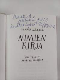 Nimien kirja (signeerattu, tekijän omiste)