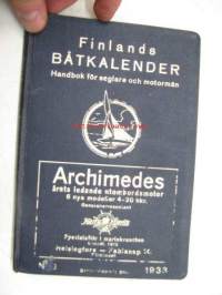 Finlands båtkalender 1933 Handbok för seglare och motormän