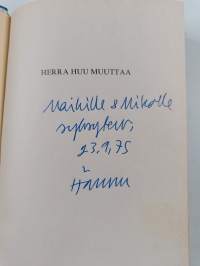 Herra Huu muuttaa (signeerattu, tekijän omiste)