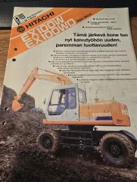 Hitachi EX 100 w ja EX 100 wd kaivuri myyntiesite.