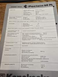 Poclain 60 PL kaivinkone myyntiesite