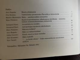 Arvostelukyvyn kritiikki (Kant). Antropologiaa käytännön näkökulmasta (Kant). Synteesi 3/1991