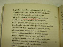 Walthari ein Deutsches Helden- und Liebeslied der Wölkerwanderungszeit -saksalainen kansantaru kansainvaellusten ajalta, saksaksi ja latinaksi
