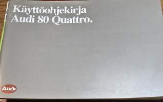audi 80 quatro  käyttöohjekirja. 11/ 1982