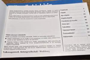 Vw polo käyttöohjekirja. 7 / 1983