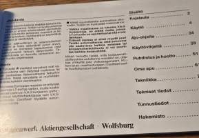 Vw LT käyttöohjekirja. 12 / 1982
