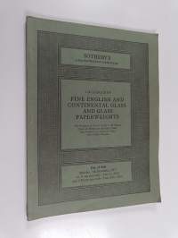 Catalogue of fine english and continental glass and glass paperweights