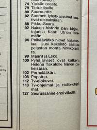 Seura 1984 nr 12, Suomen suosituin rockbändi Yö, Kaari Utrio, aivokuolleena ollut äiti synnytti terveen Marko-pojan