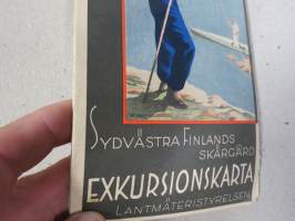 Retkeilykartta 2 - Lounais-Suomen saaristo 1938 / Sydvästra Finlands skärgård Excursionskarta