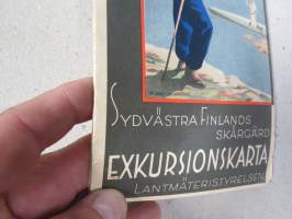 Retkeilykartta 2 - Lounais-Suomen saaristo 1938 / Sydvästra Finlands skärgård Excursionskarta
