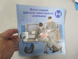 Helvar televisiot, radiot, nauhurit -myyntiesite / sales brochure