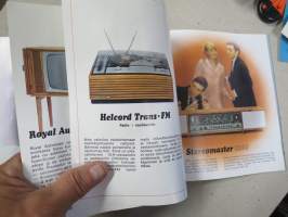 Helvar televisiot, radiot, nauhurit -myyntiesite / sales brochure