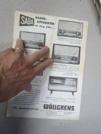 SABA Radio / TV -myyntiesite / sales brochure