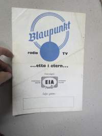 Blaupunkt Radio / TV -myyntiesite / sales brochure