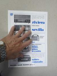 Salora TV, Radio, Stereo, Autoradio -myyntiesite / sales brochure