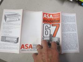 ASA Visio / Radio modeller 1967 -myyntiesite / sales brochure