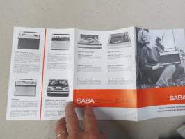SABA TV, Radio, Stereo -myyntiesite / sales brochure