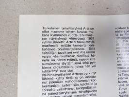 Taiteilijaryhmä Arte (Turku) -esittelyvihko; Raimo Aarras, Jouni Boucht, Eero Hiironen, Jorma Jaakkola, Alpo Jaakola, Raimo Kanerva, Reijo Koskela...