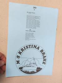 Kristina Cruises -  M/S Kristina Brahe juomalaulumenu