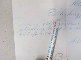 Телеграмъ изь Бюрнеборг 1862... Sähkösanoma Porista (pääasemalta, joulukuun nr 47) "osastosihteeri Hellénille Pietariin" vuonna 1862 -alkuperäinen sähke v. 1862