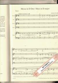 Mass in D major Op. 86 for soloists, choir and organ - Messe in D, Partitur / Score