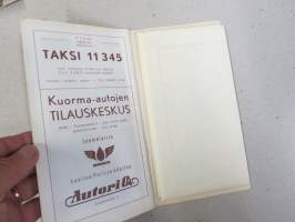 Pori kartta, katuluettelo, matkailuopas 1958