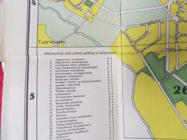 Pori kartta, katuluettelo, matkailuopas 1958