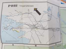 Pori kartta, katuluettelo, matkailuopas 1958