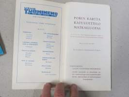 Pori kartta, katuluettelo, matkailuopas 1958