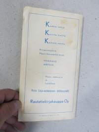 Pori kartta, katuluettelo, matkailuopas 1958