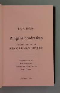 Ringens brödraskap: Ringarnas herre I.  (Klassikko, Taru sormusten herrasta, fantasia )