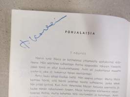 Turun Oopperayhdistys 1966 - Leevi Madetojan Pohjalaisia -käsiohjelma, yli 20 nimikirjoitusta mm. Matti Salminen, Aatos Pihlajamäki, Paavo Rautio, ym.