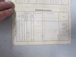 Lukutodistus - Lastenkoulutodistus, Lukukinkeritodistus Aili Matilda Tuominen, synt. 22.2.1907 -todistus vuosilta 1919-23