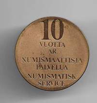 Monetarium 10 vuotta numismaattista palvelua - mitali