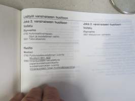 Mercedes-Benz jakeluautot 210, 310, 410, 510 / 208 D, 308 D, 408 D, 508 D / 210 D, 310 D, 410 D Huoltovihko, täysin käyttämätön, huollot, seurannat - tarrat tallella