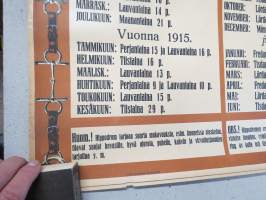 Hevosmyyjäiset Turun Hippodromilla 1914-1915 -alkuperäinen juliste, Turun Kivipaino