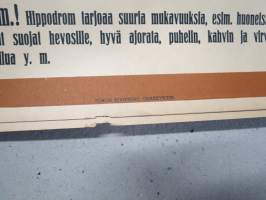 Hevosmyyjäiset Turun Hippodromilla 1914-1915 -alkuperäinen juliste, Turun Kivipaino