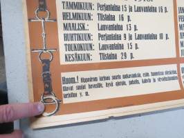 Hevosmyyjäiset Turun Hippodromilla 1914-1915 -alkuperäinen juliste, Turun Kivipaino