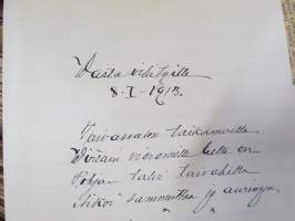 Pastori / kappalainen / vankilapappi K.S. Tommila - erä saarnoja, muistiinpanoja, kirjoitelmia ym. materiaalia noin 1895-1930 -laatikollinen (useita satoja kpl)...