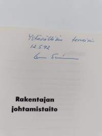 Rakentajan johtamistaito (signeerattu, tekijän omiste)
