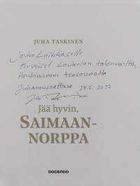 Jää hyvin, saimaannorppa (signeerattu, tekijän omiste)