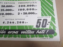Viesti-Arpa - Virantoimituksessa loukkaantuneiden ja surmansa saaneiden poliisitoimenhaltijoiden sekä heiden perheittensä hyväksi - mainosjuliste v. 1944